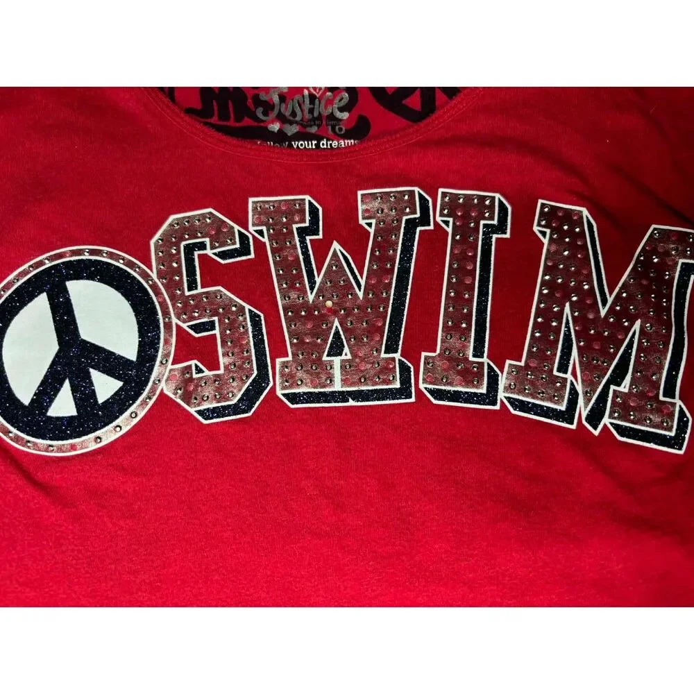 Justice SWIM girls size 10 short sleeve shirt